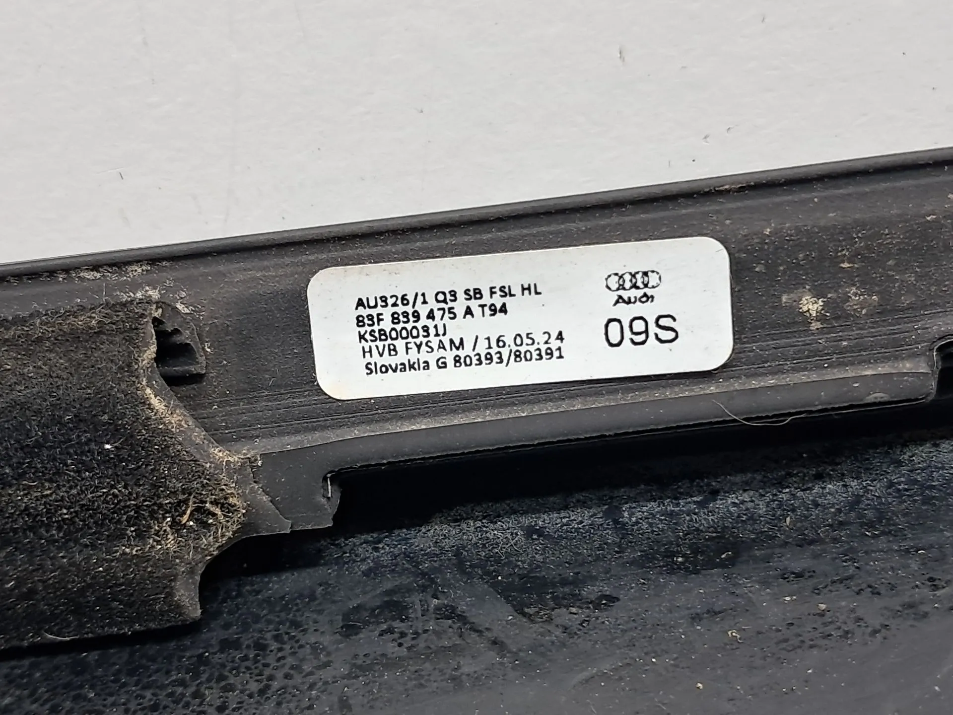 Racloir de vitre porte arrière gauche AUDI Q3 Sportback (F3N) Imagem-12