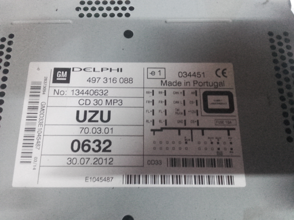 Rádio / auto-rádio OPEL Corsa D Imagem-2