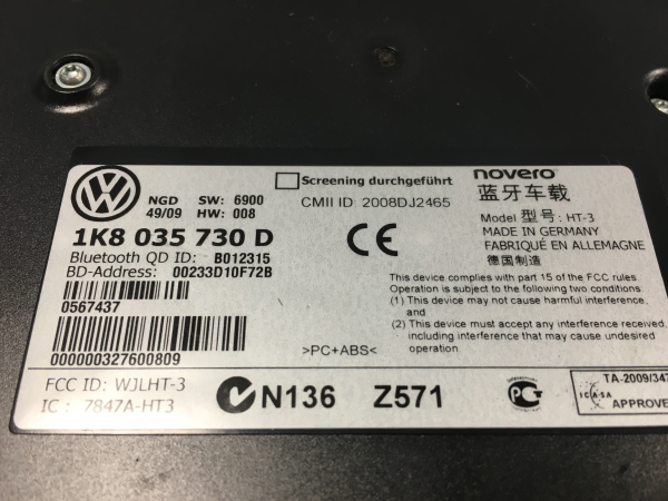 Modulo Bluetooth VOLKSWAGEN Golf VI (5K1) Imagem-2