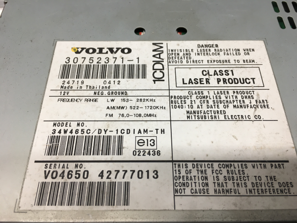 Rádio / auto-rádio VOLVO V50 (MW) Imagem-1