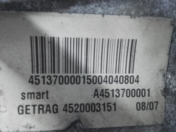 Caixa de velocidades manual SMART ForTwo Cabrio (451) Imagem-2