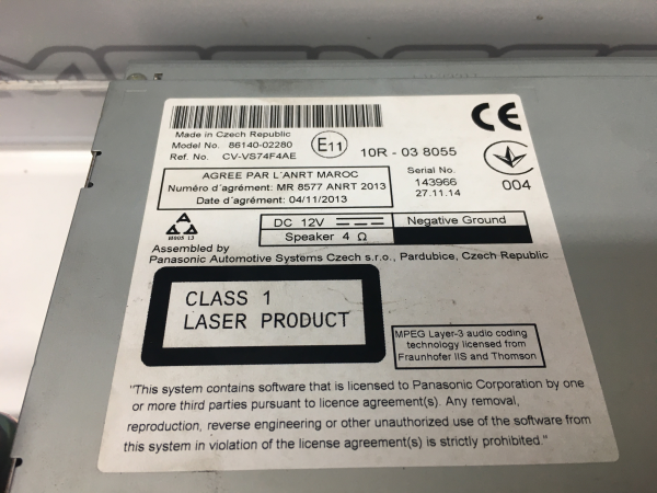 Rádio / auto-rádio TOYOTA Auris Hatchback (_E18_) Imagem-4