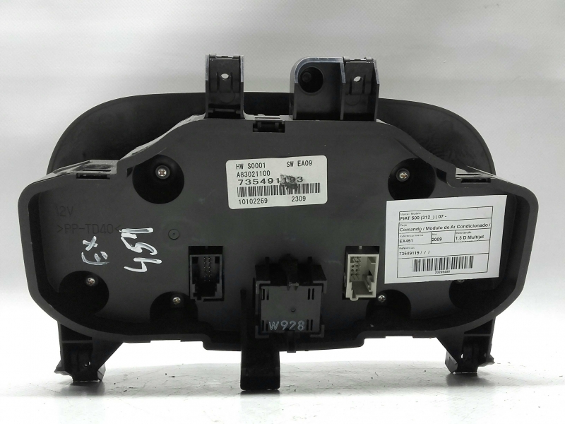Botão / interruptor do AC FIAT 500 (312_) Imagem-3