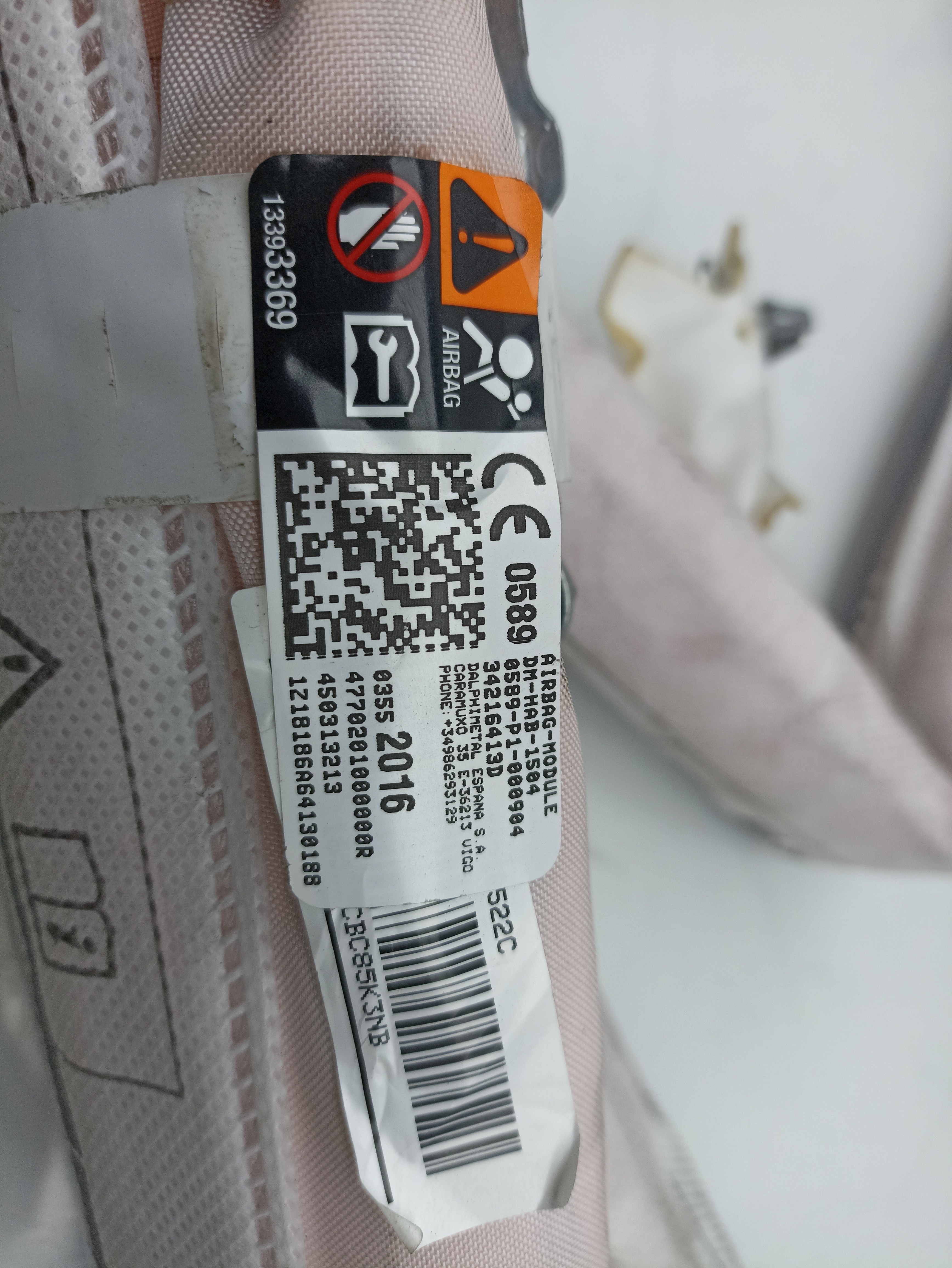 Right Curtain Airbag CITROËN C3 Aircross II (2R_, 2C_) Imagem-1