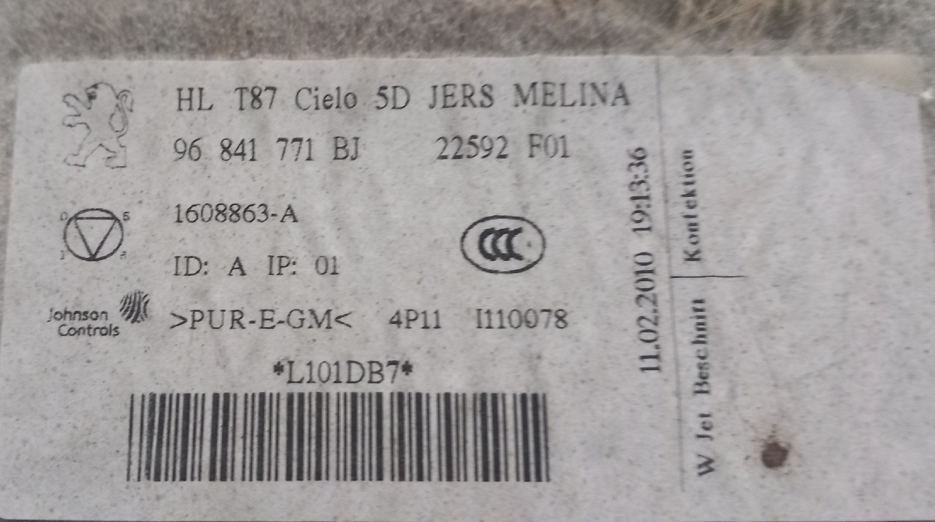 Forra de tejadilho PEUGEOT 5008 I (0U_, 0E_) Imagem-1