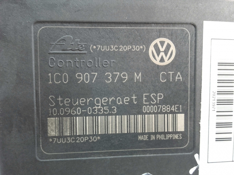 ABS control unit / ECU ABS VOLKSWAGEN New Beetle (9C1, 1C1) Imagem-3