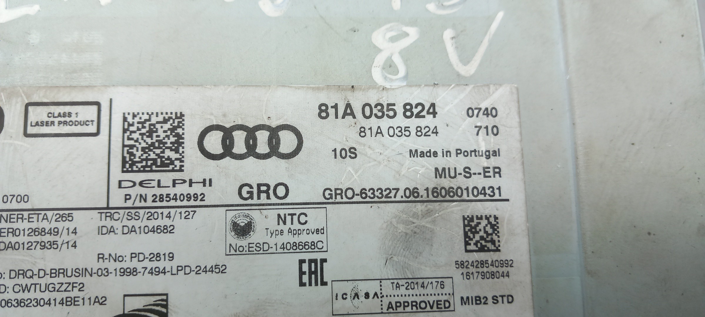 Radio / autorradio AUDI A3 Sportback (8VA, 8VF) Imagem-3