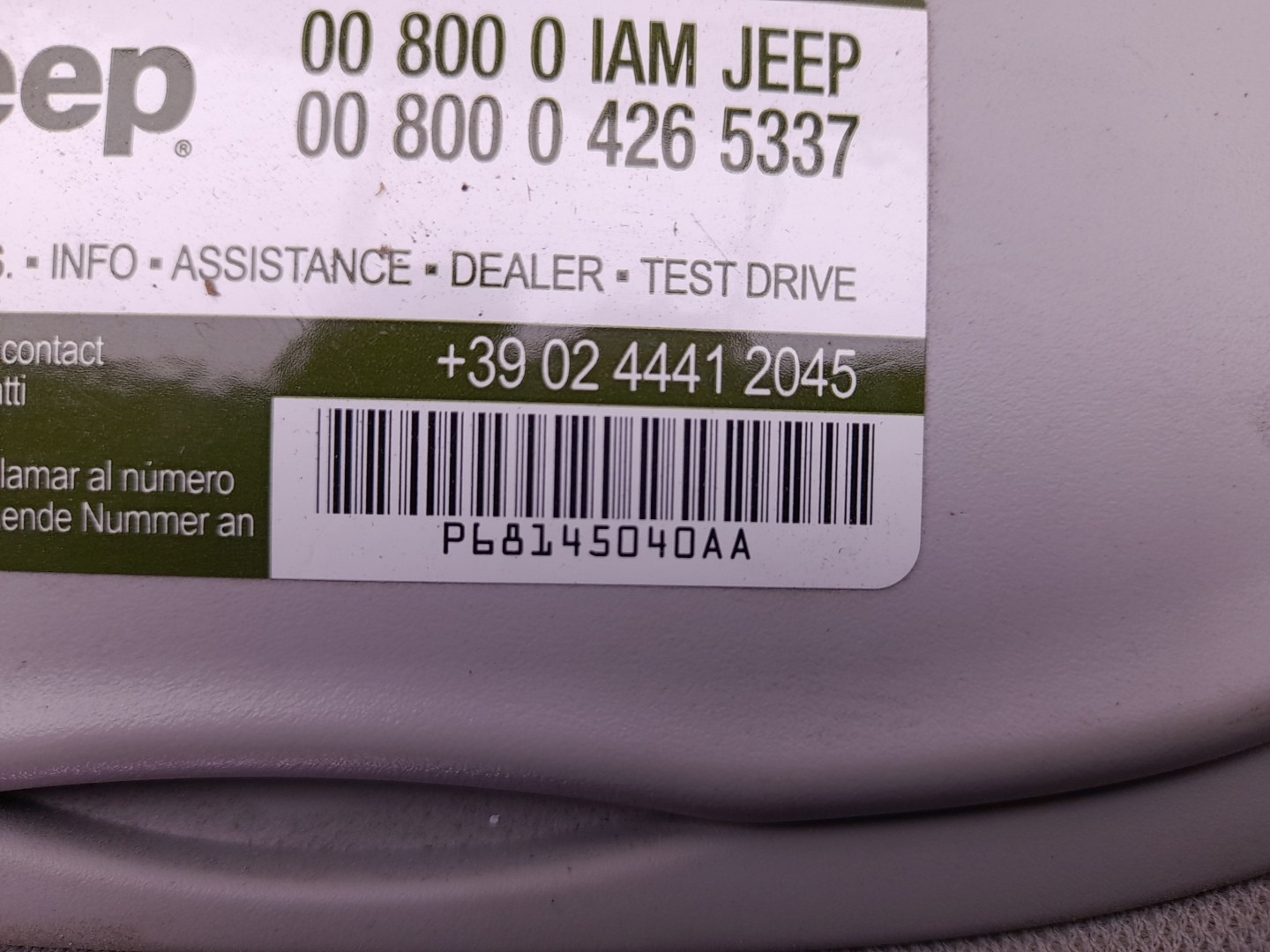 Left Sun Visor JEEP Compass (MP, M6) Imagem-4