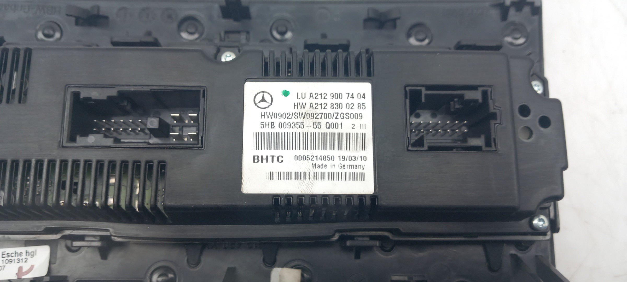 Bouton / interrupteur climatisation MERCEDES-BENZ Classe E (W212) Imagem-2