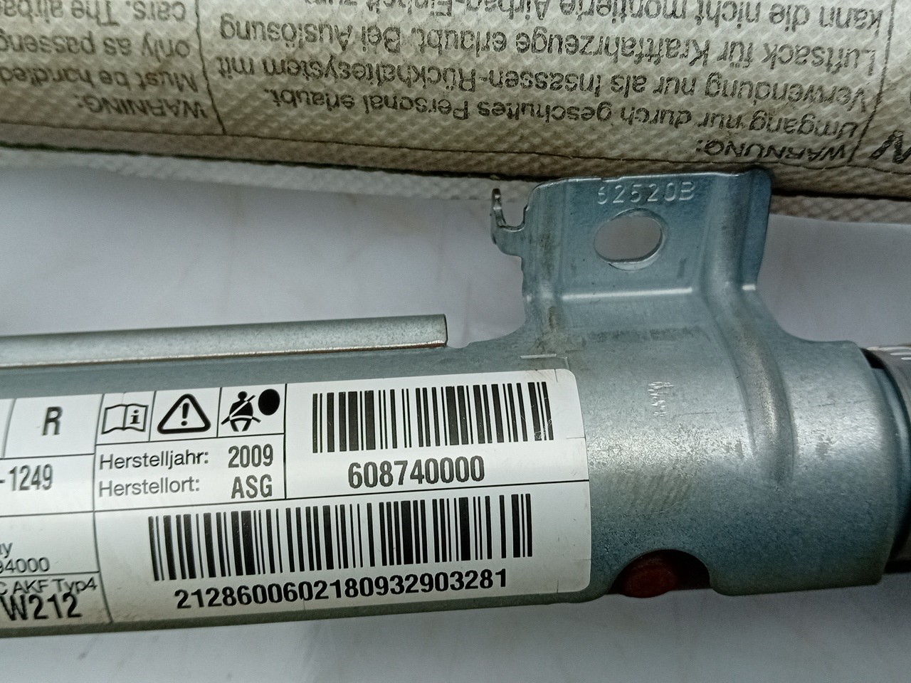 Airbag cortina direito MERCEDES-BENZ Classe E (W212) Imagem-2