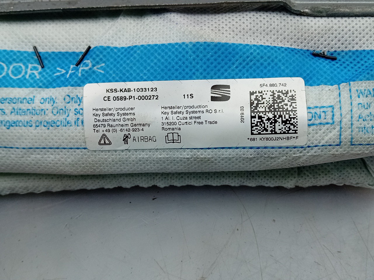 Airbag cortina direito SEAT Leon (5F1) Imagem-2
