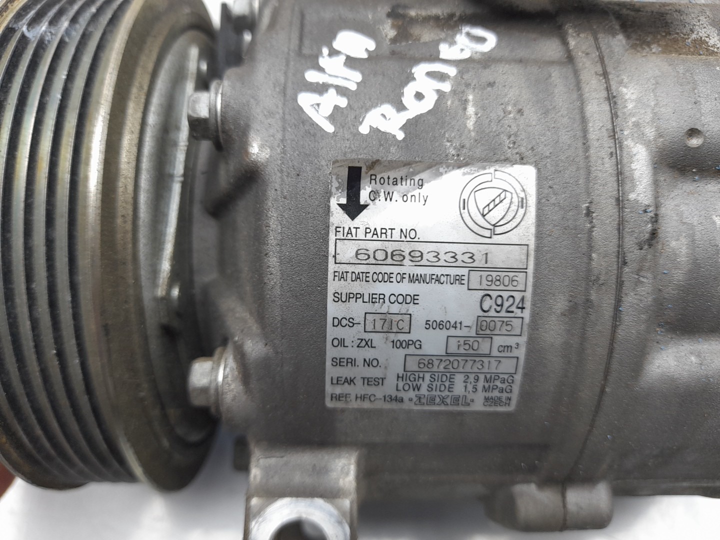 Compressor AC ALFA ROMEO 159 (939_) Imagem-3