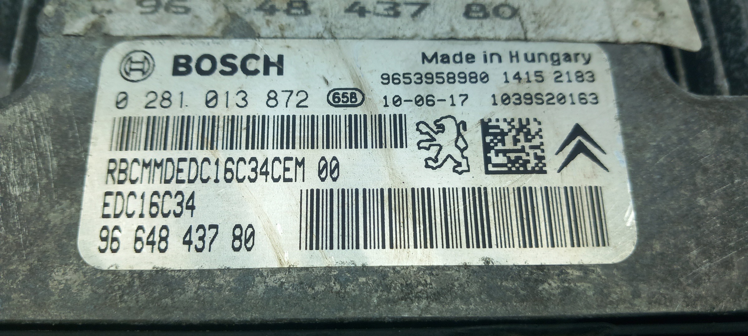 Calculateur /  Unité de contrôle moteur CITROËN C4 Coupé (LA_) Imagem-3