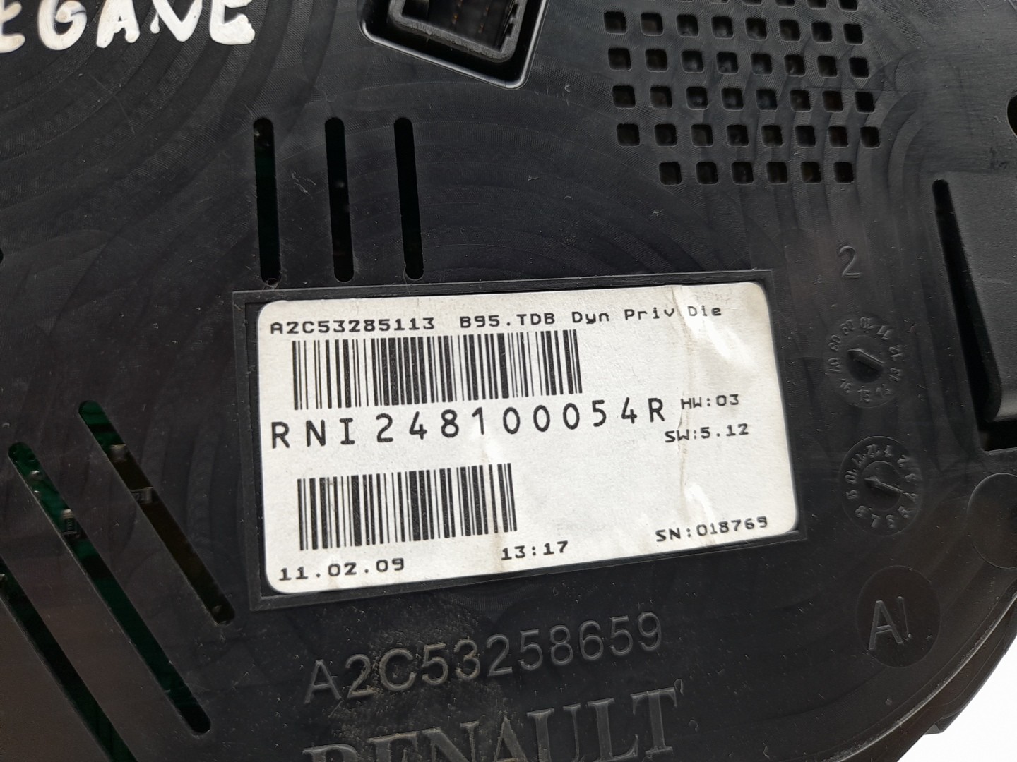 Compteur de vitesse RENAULT Megane III (BZ0_) Imagem-2