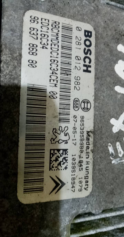 Centralina motor / ECU FIAT Scudo Combi (270_, 272_) Imagem-2