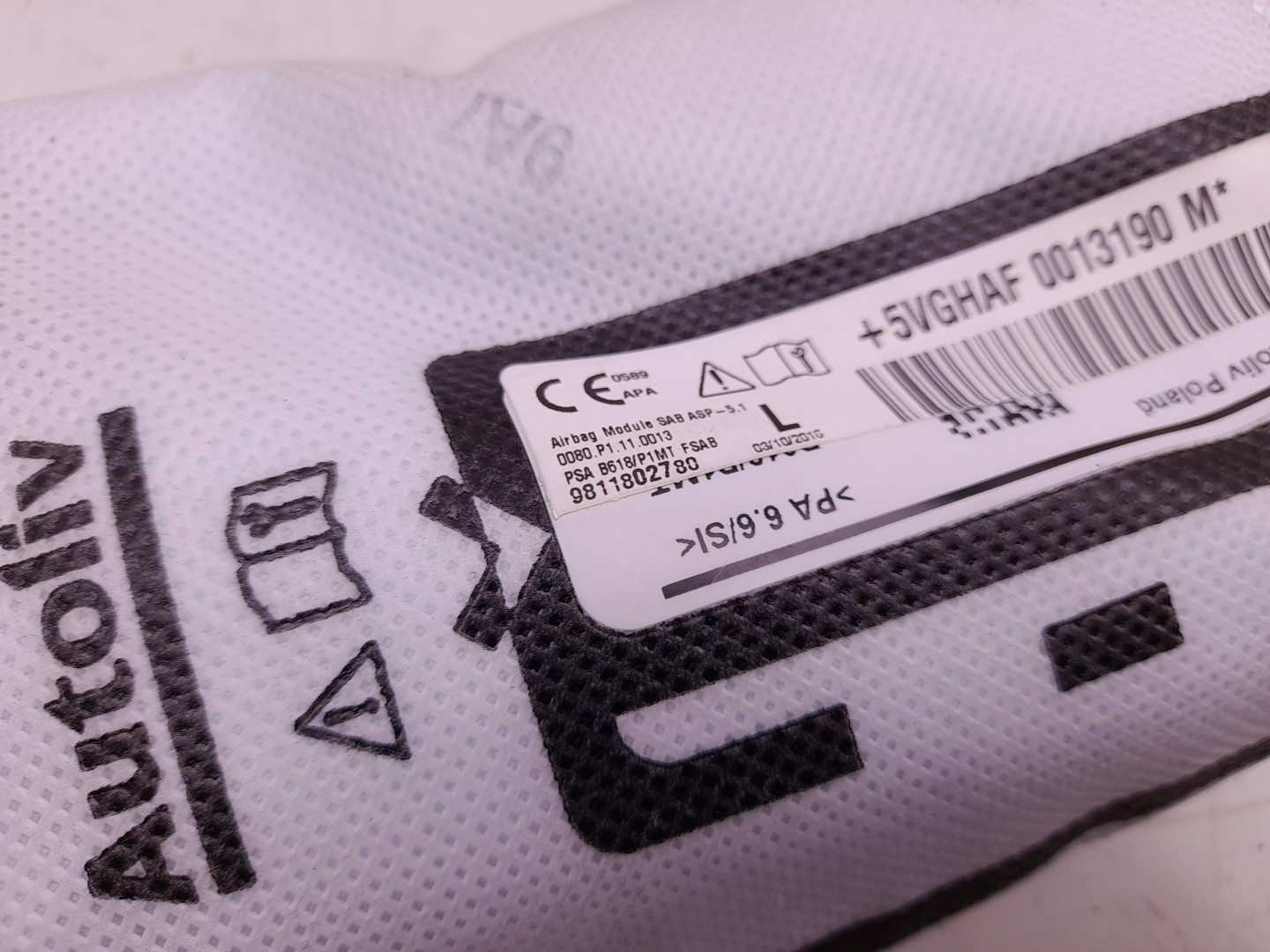 Left Seat Airbag CITROËN C3 III (SX) Imagem-2