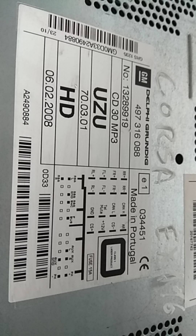 Radio / autorradio OPEL Corsa D Imagem-2