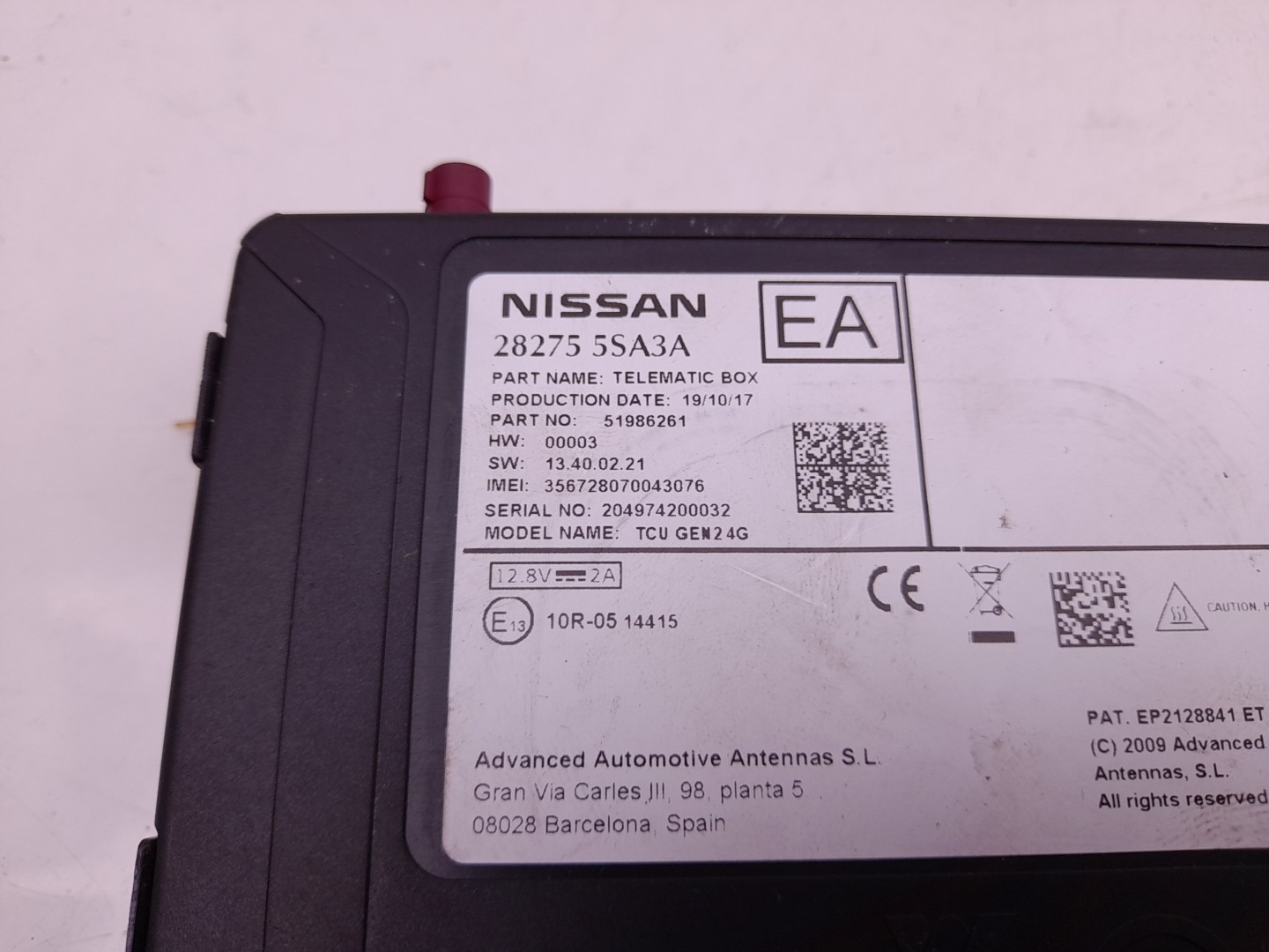 Module générique NISSAN Leaf EV (ZE1) Imagem-2