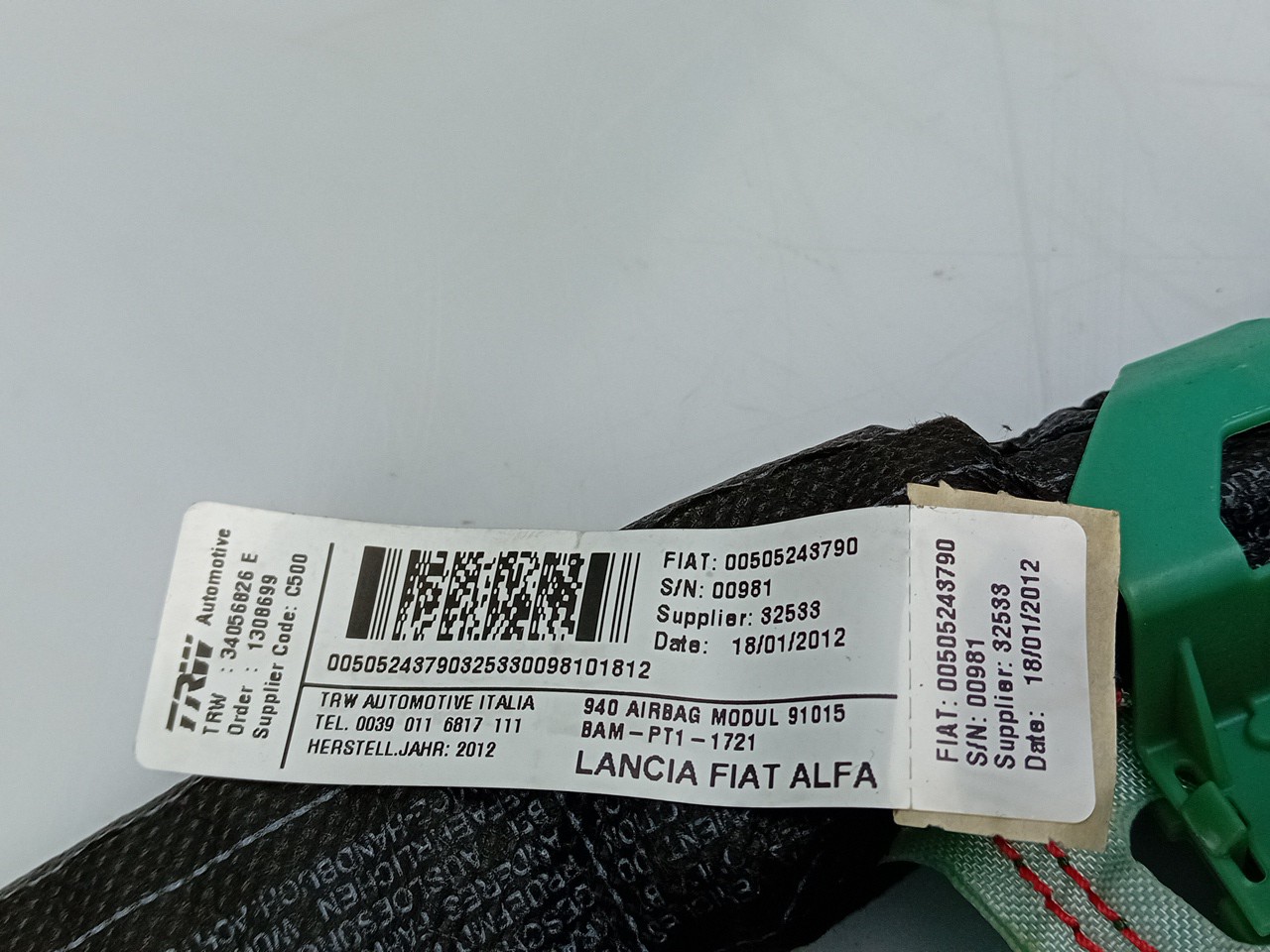 Right Curtain Airbag ALFA ROMEO Giulietta (940_) Imagem-2