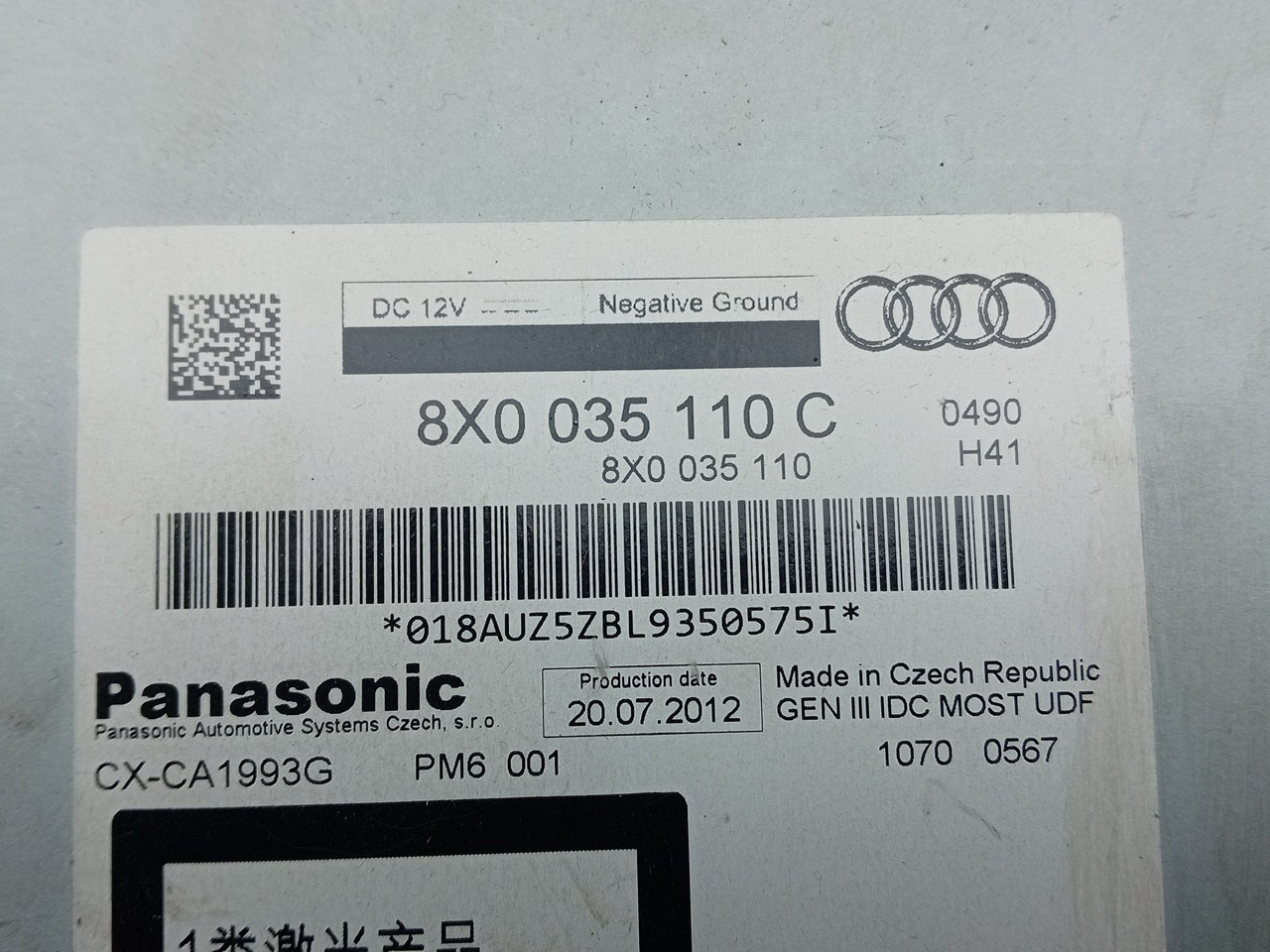 Caixa / leitor CDs AUDI A4 Avant (8K5, B8) Imagem-3