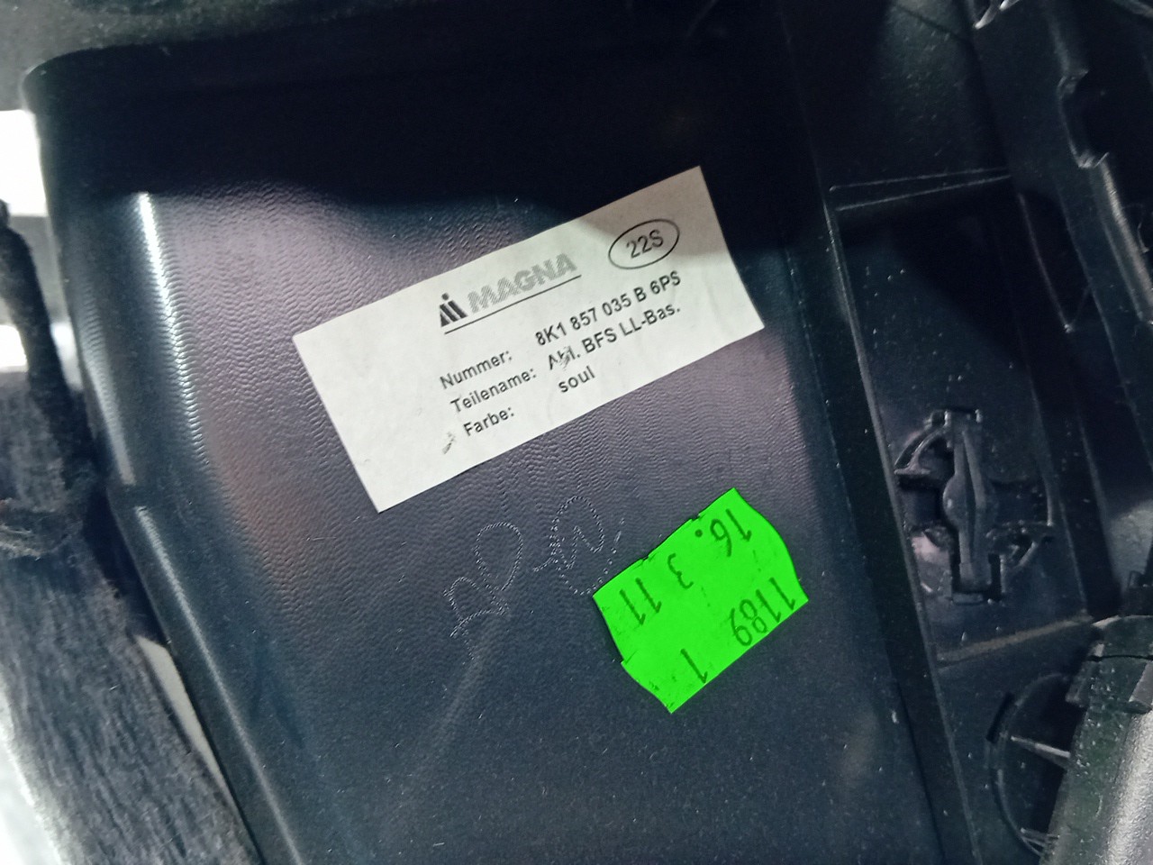 Vano portaoggetti AUDI A4 (8K2, B8) Imagem-3