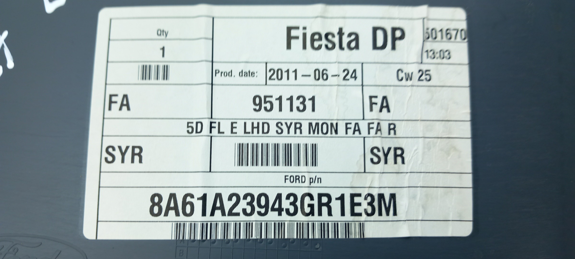 Panneau de porte avant gauche FORD Fiesta VI (CB1, CCN) Imagem-2