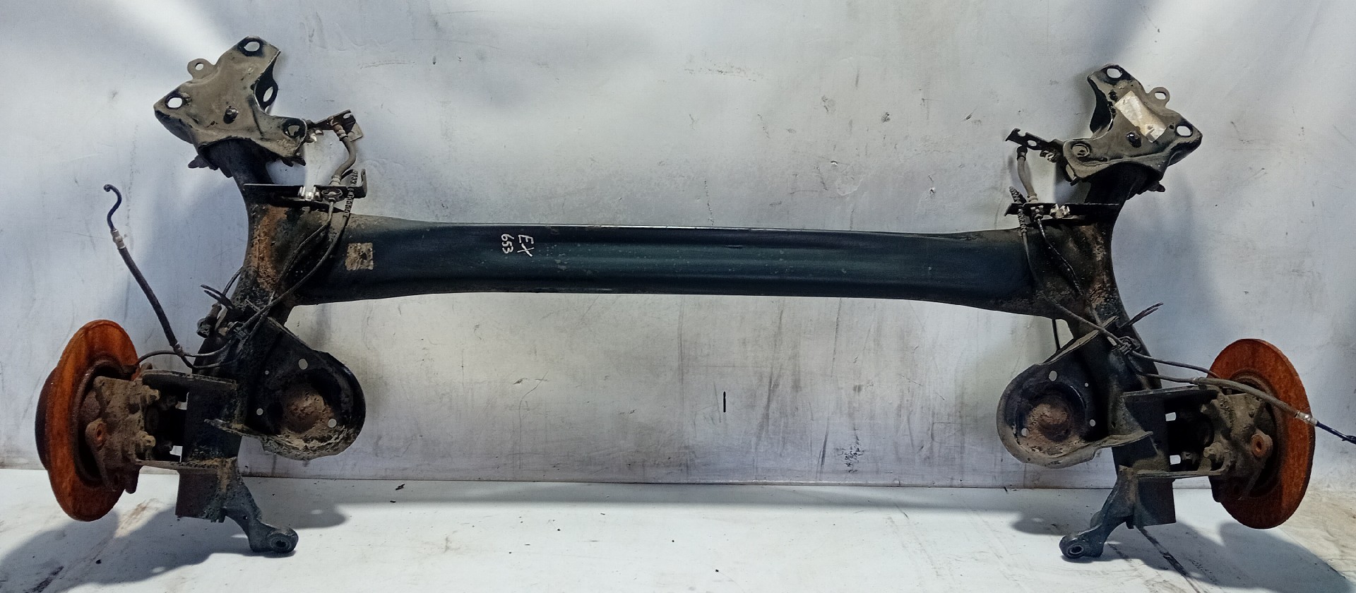 Rear axle with discs