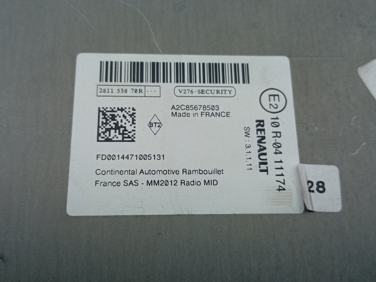 Rádio / auto-rádio RENAULT Zoe (BFM_) Imagem-3