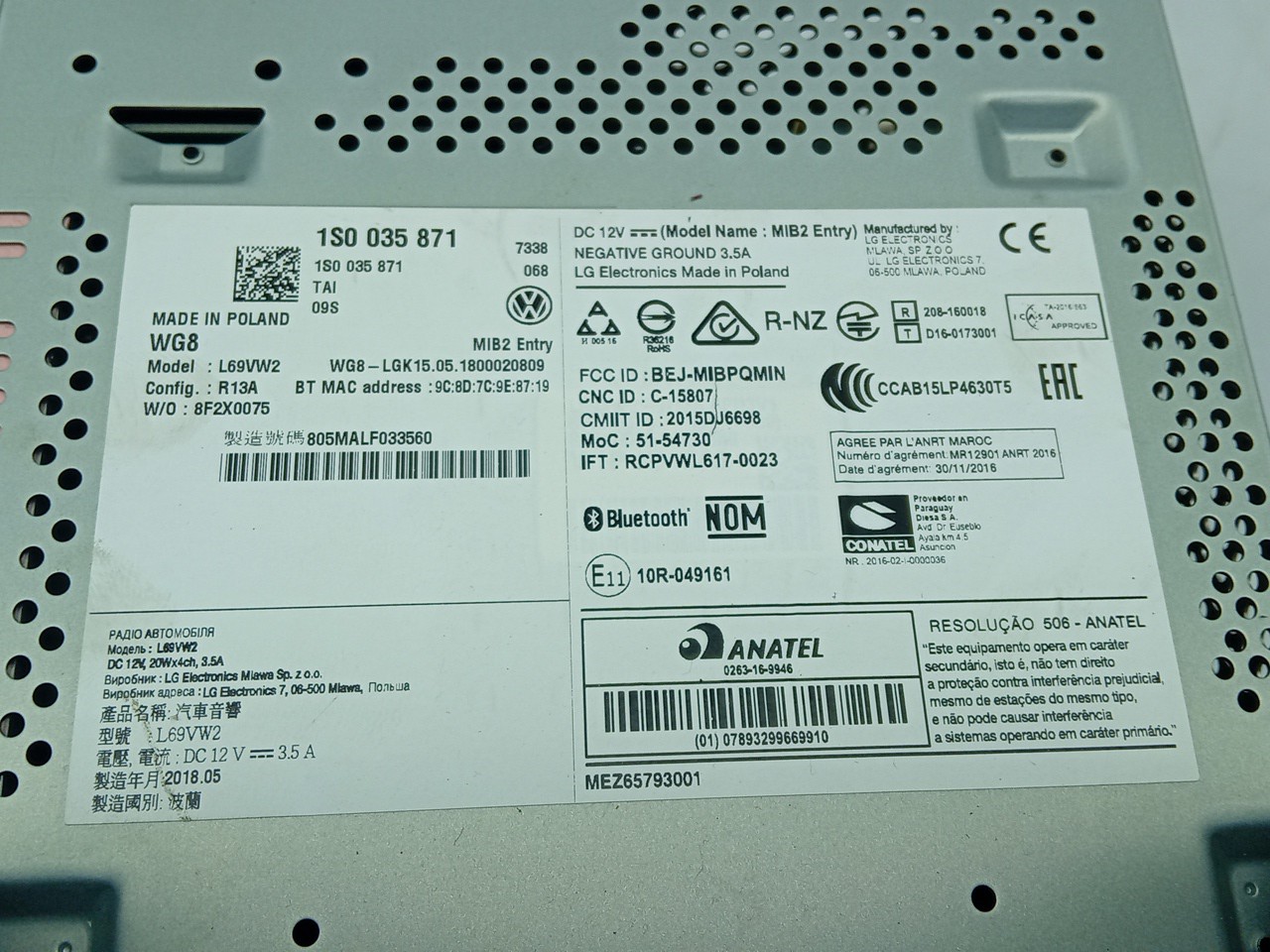Display Monitor VOLKSWAGEN Up Imagem-3