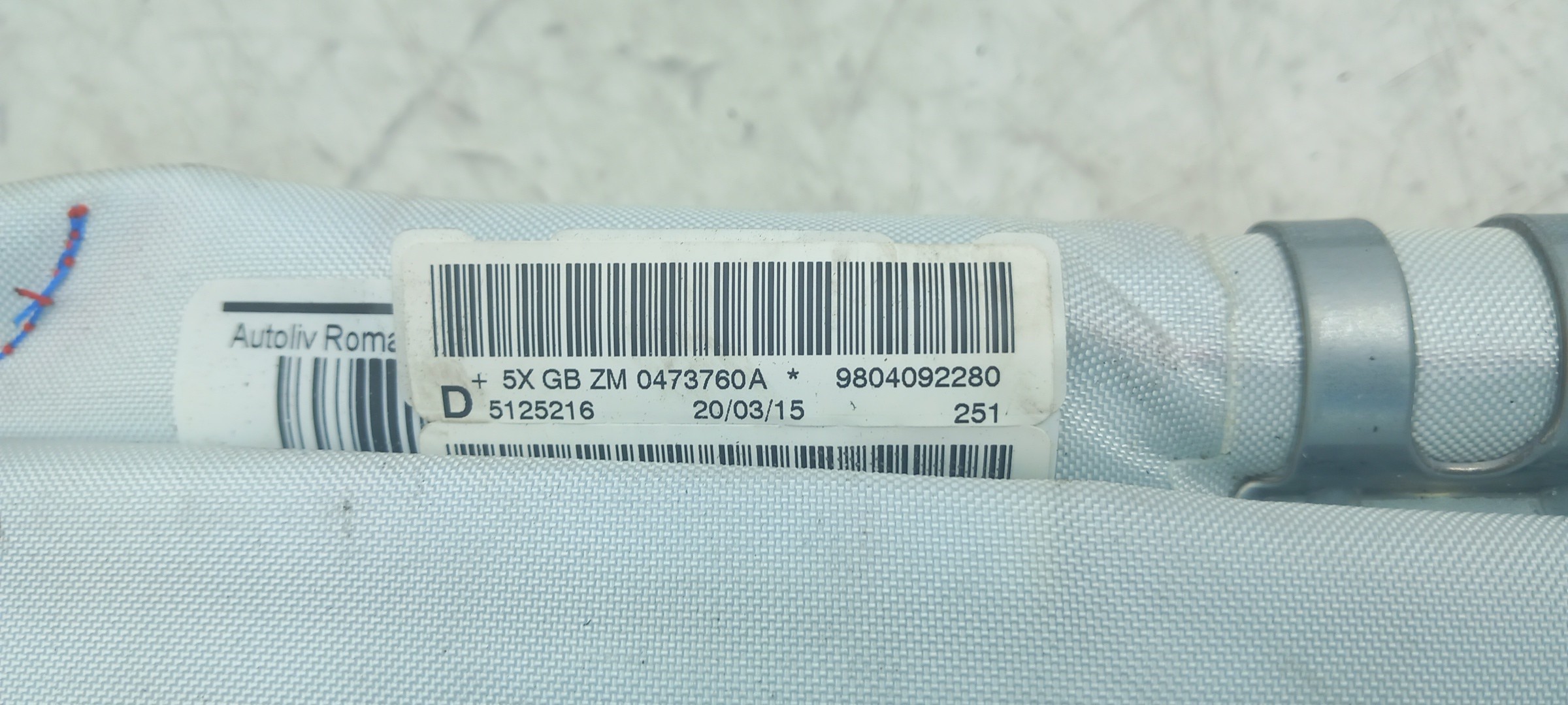 Right Curtain Airbag PEUGEOT 2008 I (CU_) Imagem-2