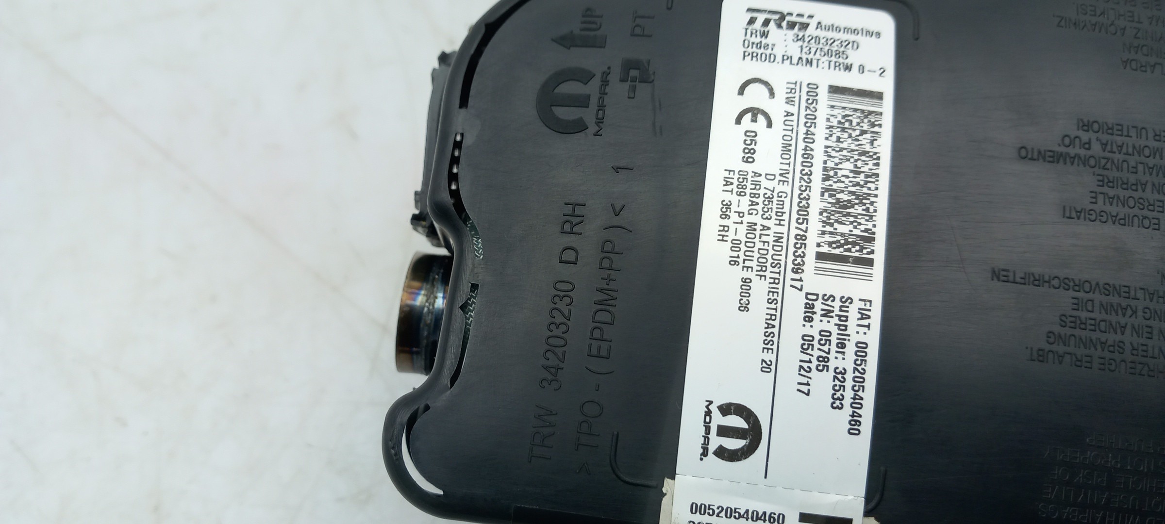 Airbag banco direito FIAT Tipo Sedan (356_) Imagem-3