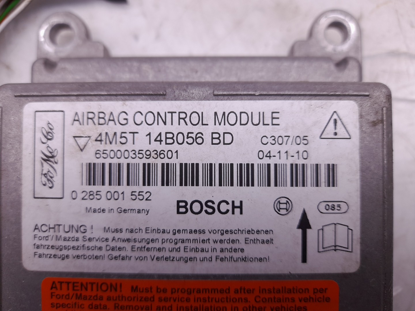 Airbag control unit / ECU Airbag FORD Focus II Carrinha (DA_) Imagem-2