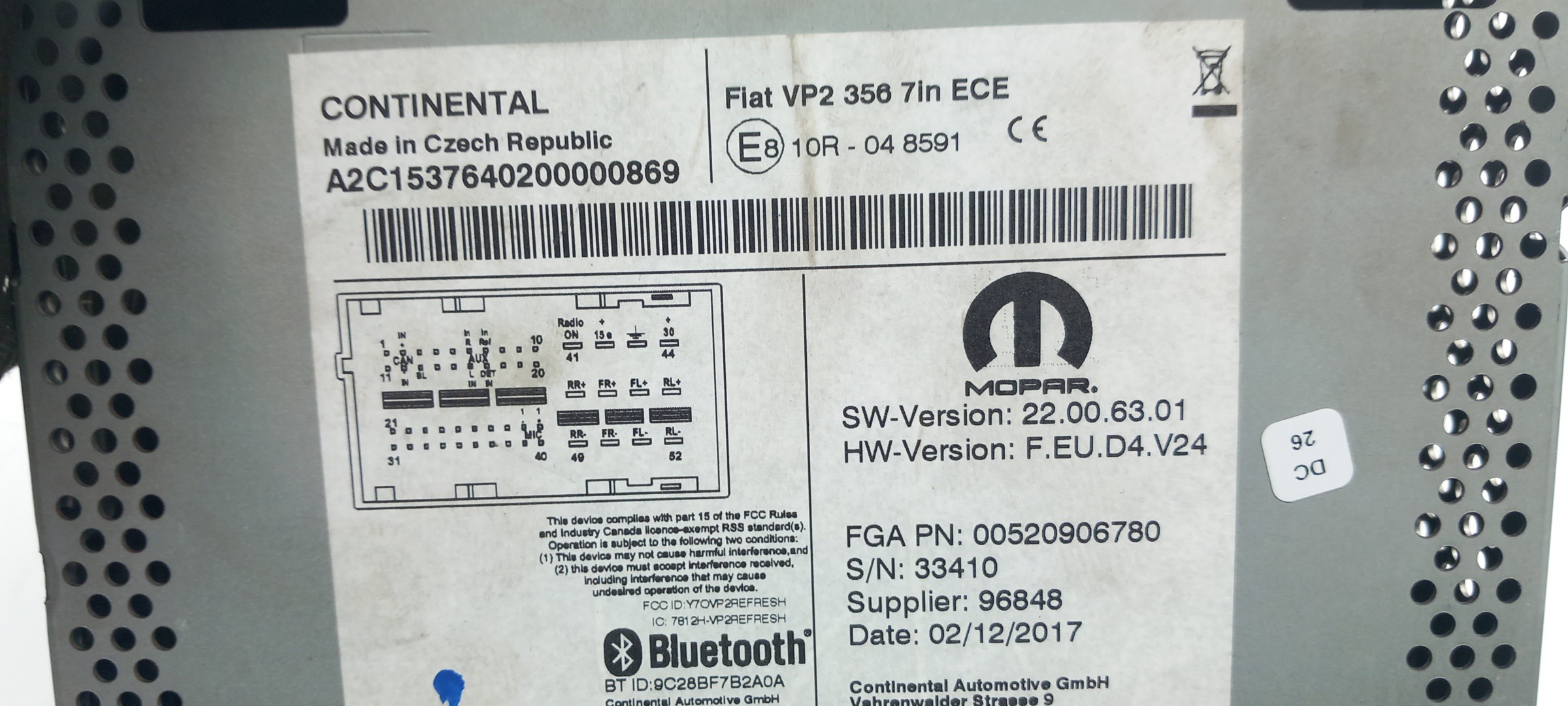 Radio / Autoradio FIAT Tipo Sedan (356_) Imagem-3