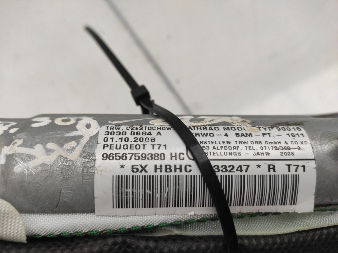Right Curtain Airbag PEUGEOT 308 SW Imagem-1