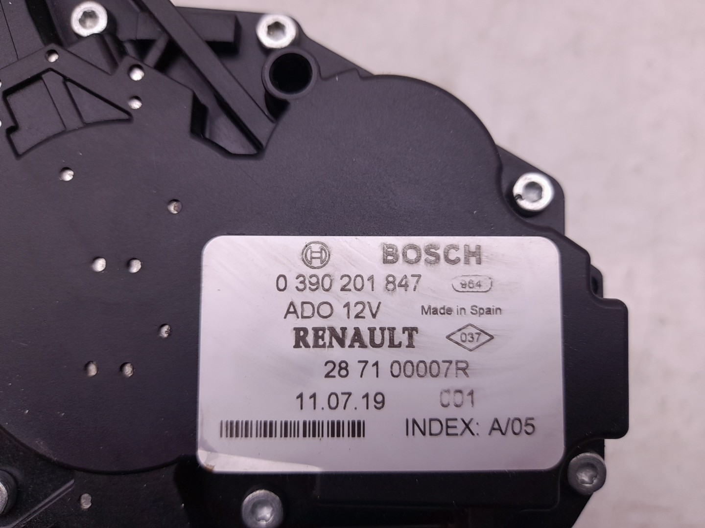 Rear Wiper Motor RENAULT Megane III (BZ0_) Imagem-3