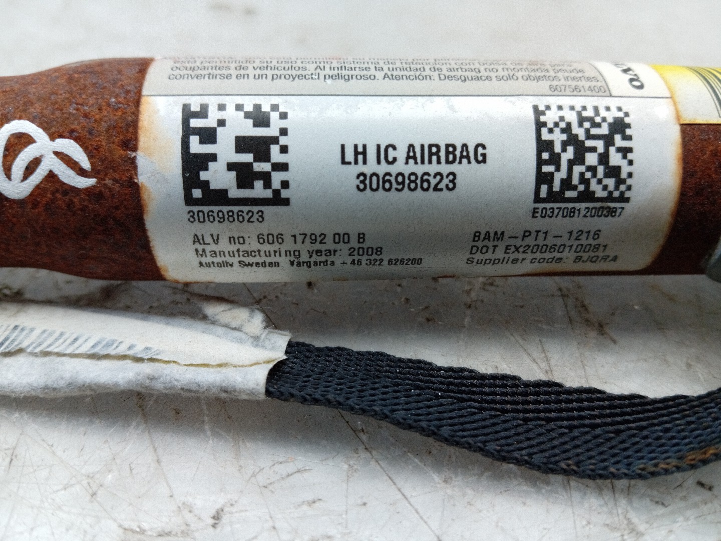 Airbag a Tendina Sinistra VOLVO S40 II (MS) Imagem-1