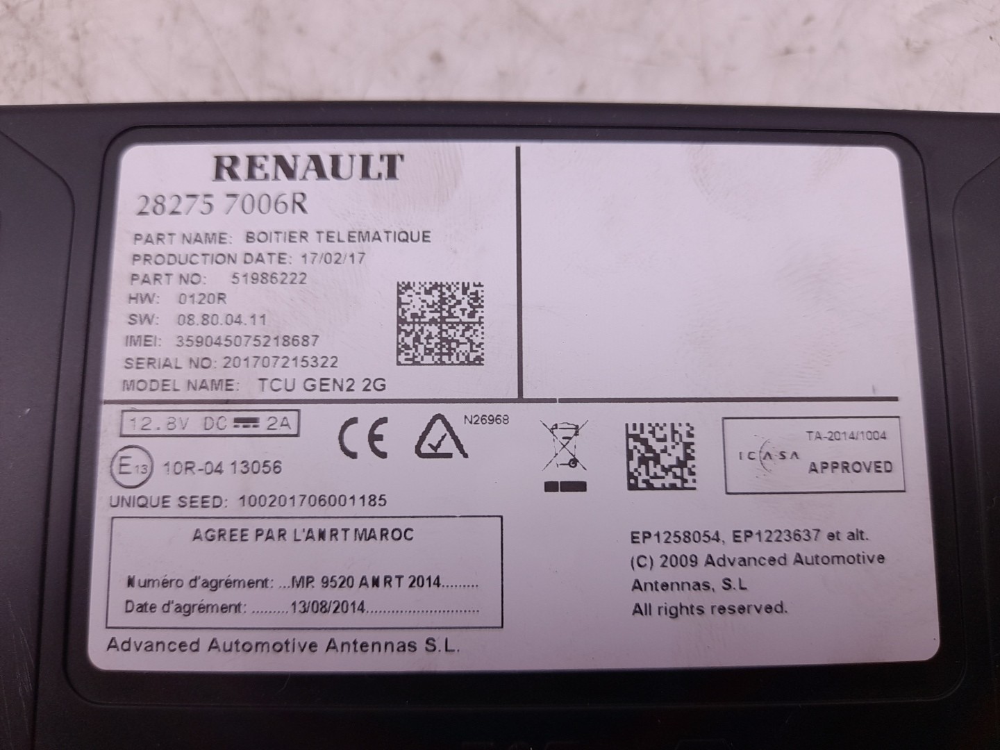 Módulo genérico RENAULT Captur (J5_) Imagem-2