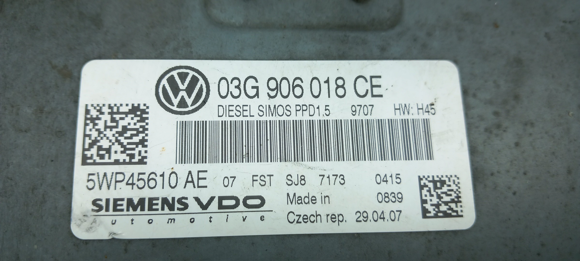 Engine control unit / ECU VOLKSWAGEN Passat (3C2) Imagem-2