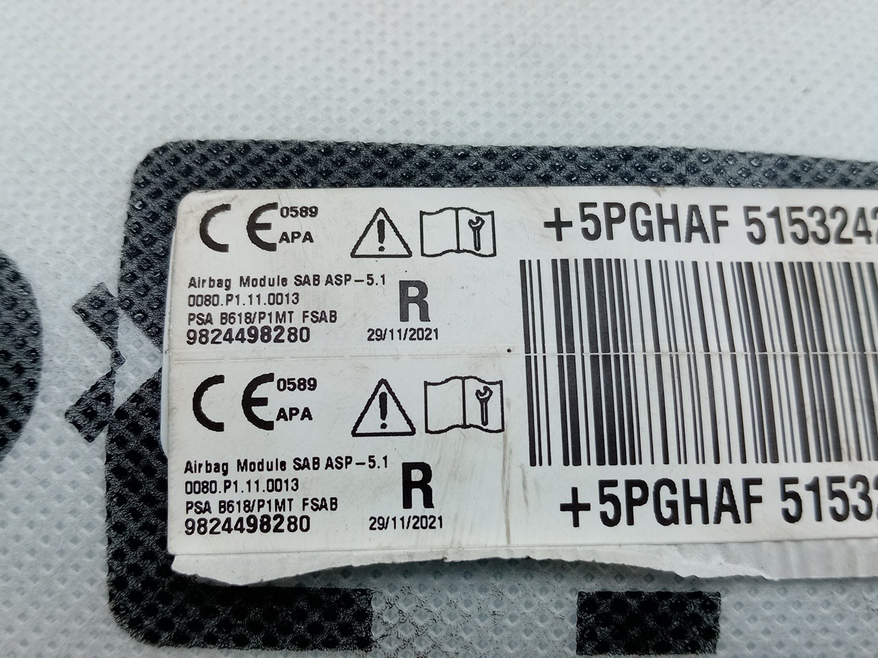 Right Seat Airbag CITROËN C3 III (SX) Imagem-3