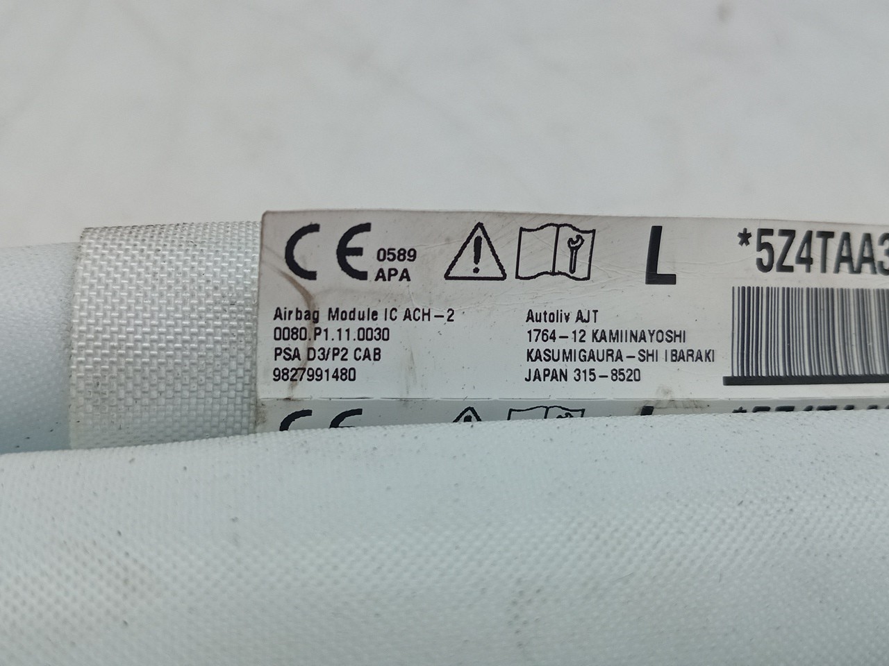 Left Curtain Airbag OPEL Corsa F Imagem-2