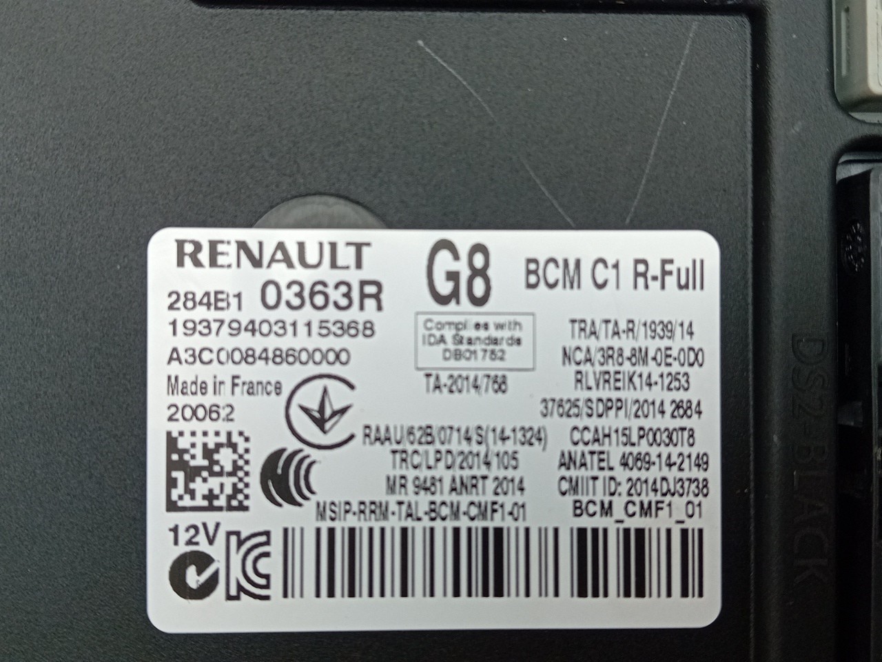Fuse box / SAM / BSI RENAULT Scénic IV (J9_) Imagem-2