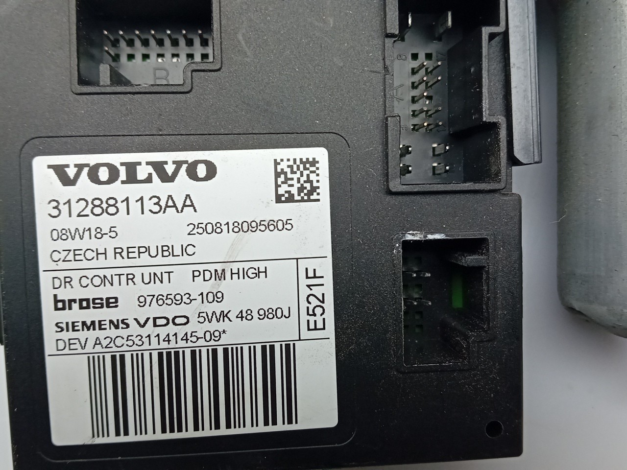 Front Right Door Window Regulator Motor VOLVO S40 II (MS) Imagem-2