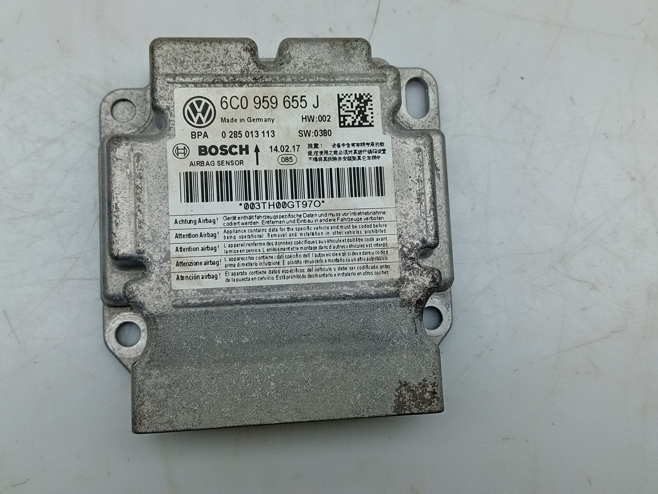 Airbag control unit / ECU Airbag SEAT Ibiza IV (6J5, 6P1) Imagem-1
