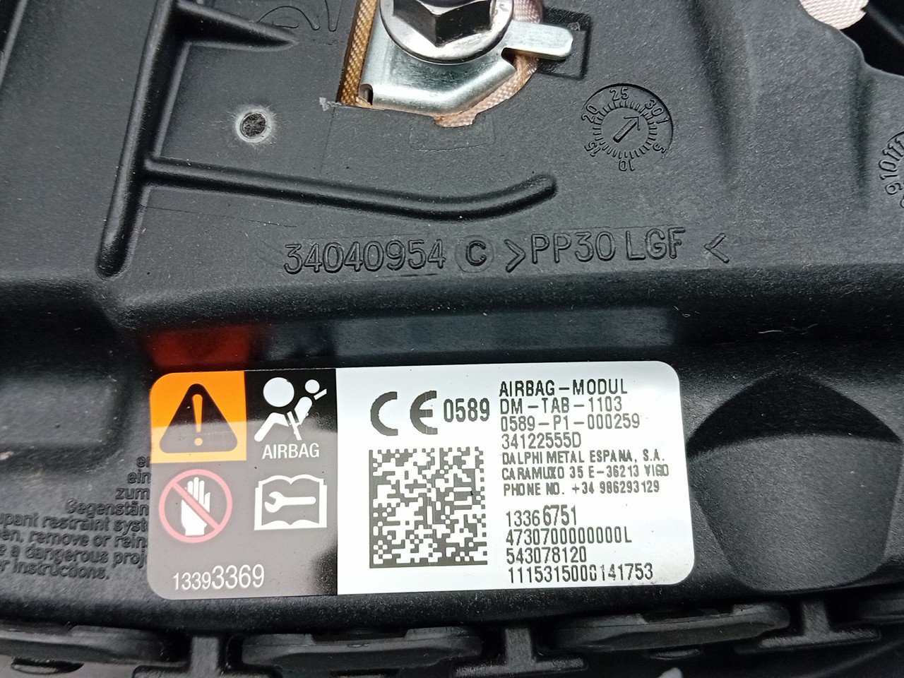 Airbag Guache OPEL Adam (M13) Imagem-3