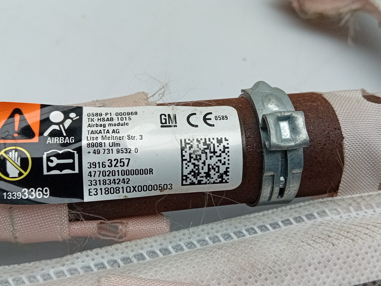 Airbag Rideau Droite OPEL Astra K Imagem-2