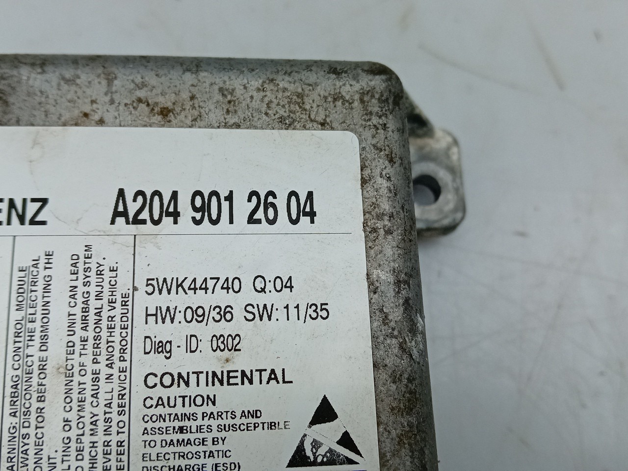 Centralina airbag MERCEDES-BENZ Classe C (W204) Imagem-3