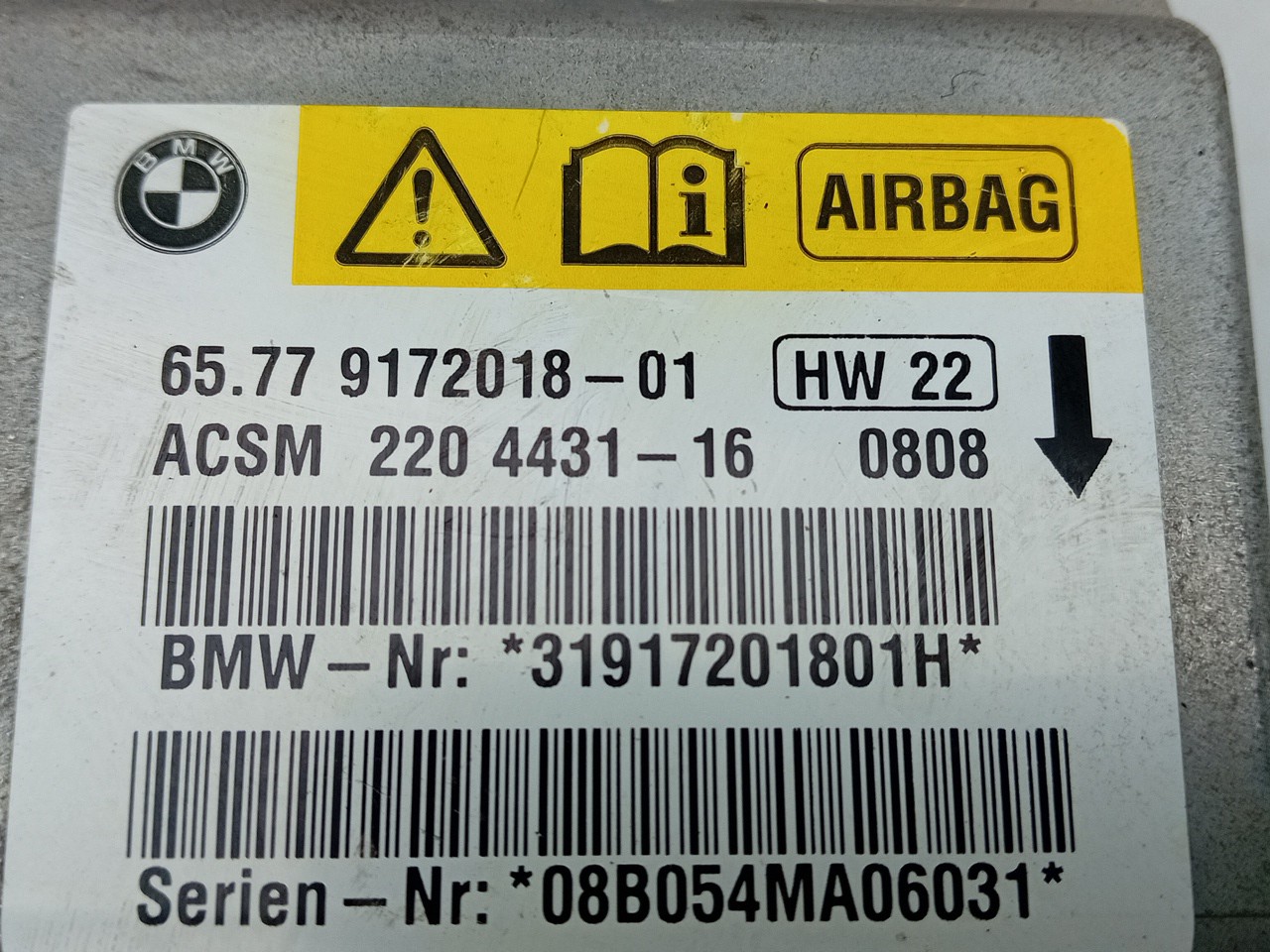 Centralina airbag BMW 5 Touring (E61) Imagem-3