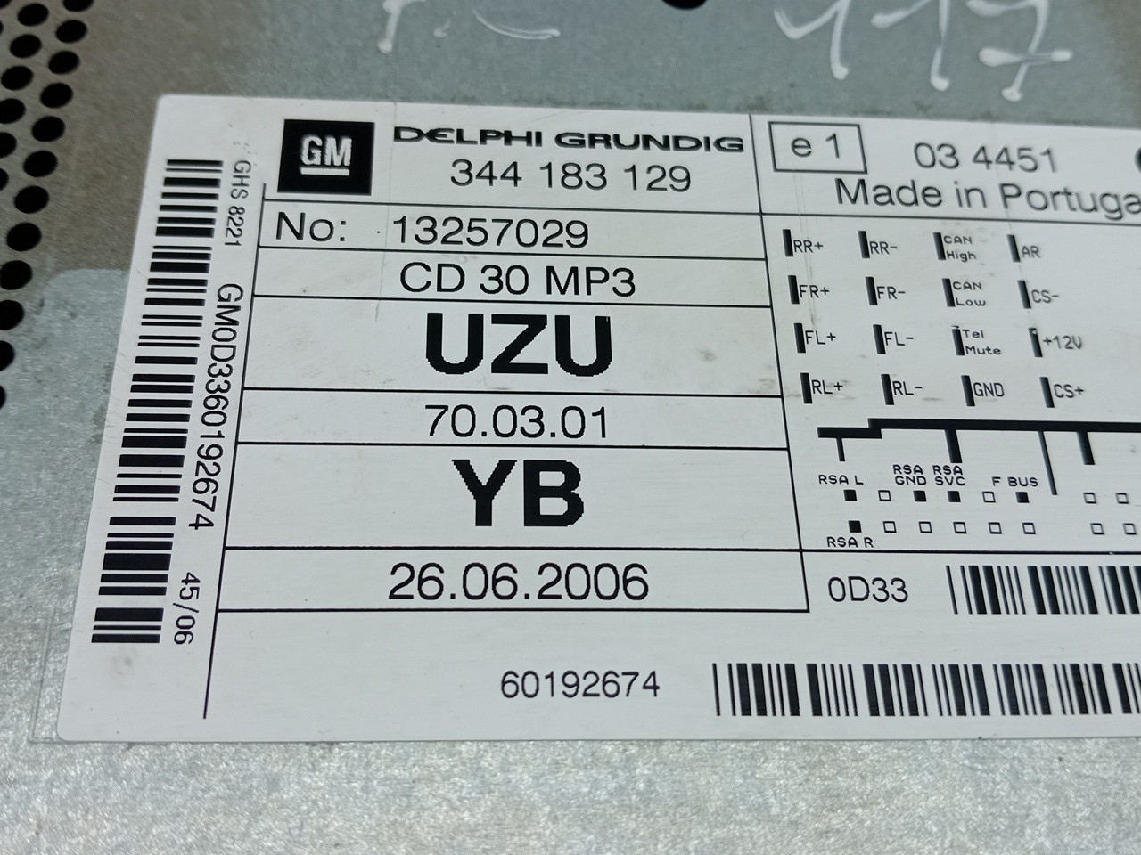 Radio / autorradio OPEL Corsa D Van Imagem-3