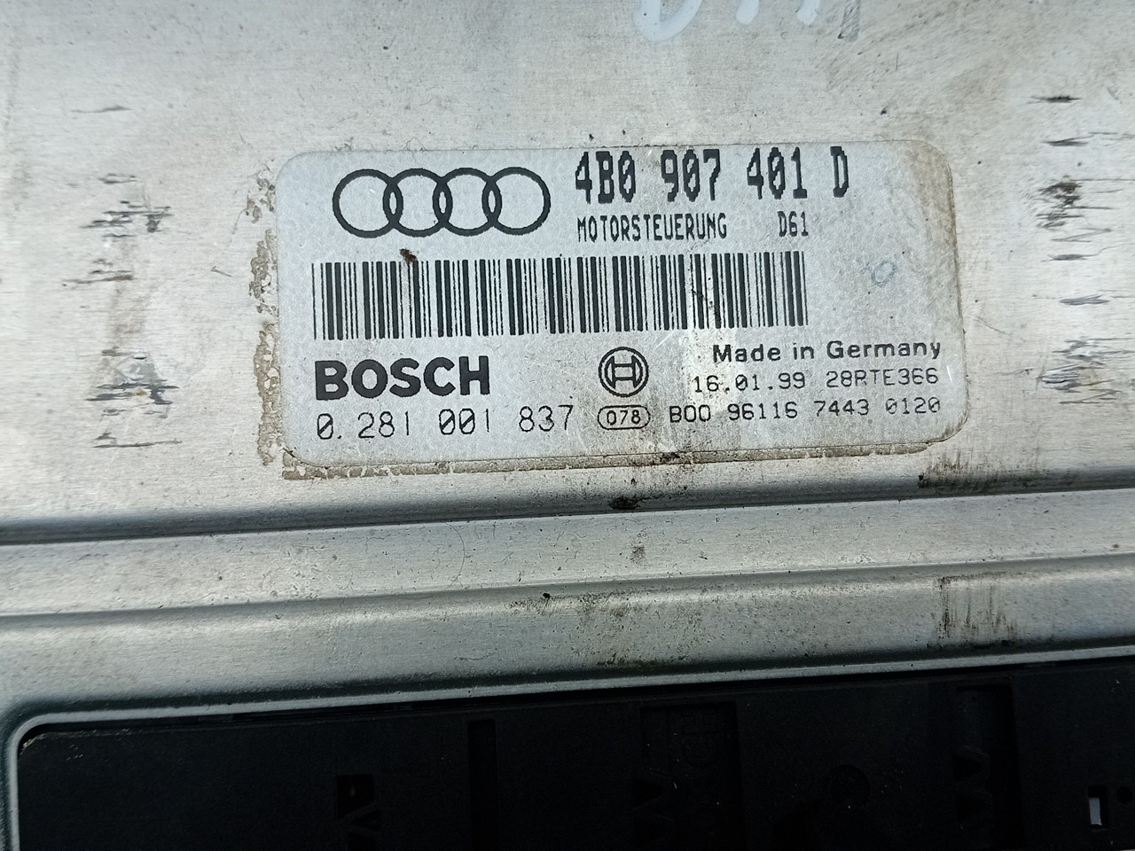 Centralina motor / ECU AUDI A6 Avant (4B5, C5) Imagem-3