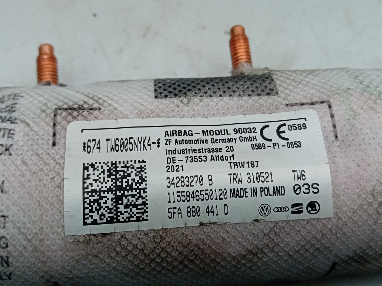 Airbag Lateral Delantero Izquierdo SEAT Leon Sportstourer (KL8) Imagem-3